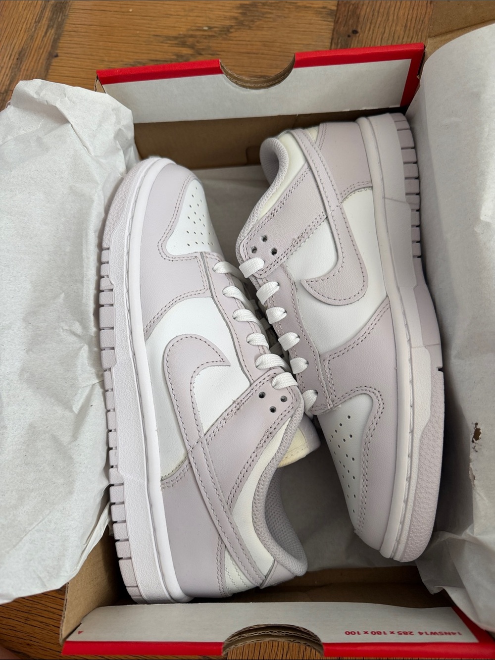 Brand new Nike Dunks Women's Low-Top Casual Sneakers in Soft Lavender and White